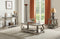 Northville Coffee Table, Antique Silver & Clear Glass